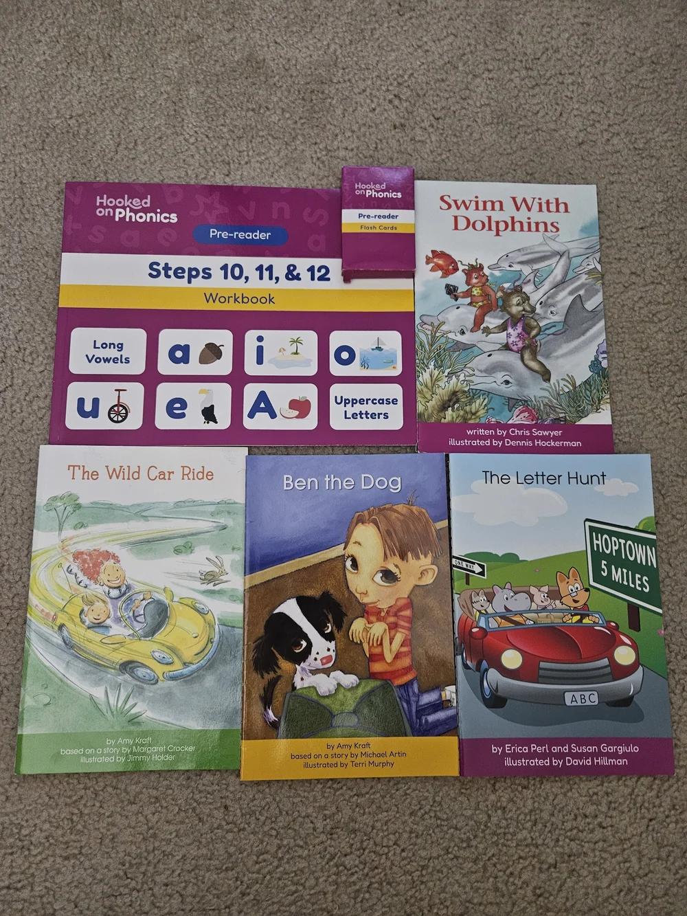Pre-Reader Steps 10-12 Workbook Hooked On Phonics Bundle
